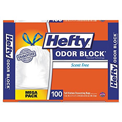 Hefty PCTAE81310 Cinch Sak Tall Kitchen Bags (Pack of 100)