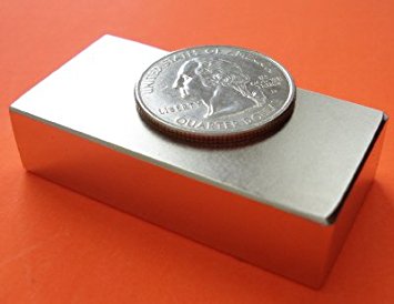 Strong Neodymium Magnet N52 2 x 1 x 1/2 Block Rare Earth Magnet