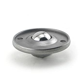Hudson Bearings FSBT Flying Saucer Mounted Ball Transfer, Carbon Steel, 5/8" Diameter, 20 lbs Load Capacity (Case of 25)