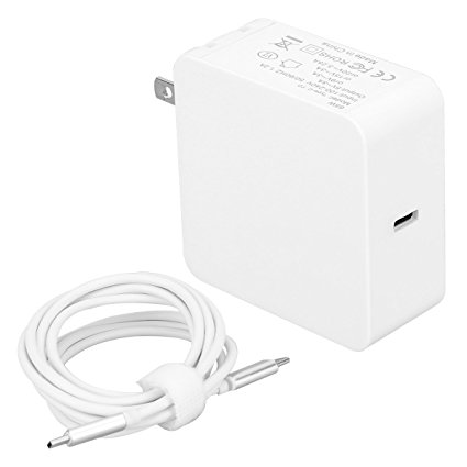 65W Type-C AC Charger Power Supply Adapter Cord For Apple Macbook /Dell/Xiaomi air/Huawei Matebook/HP Spectre/Thinkpad Nintendo Switch, Type C laptops, Type C Smart Phones (white)