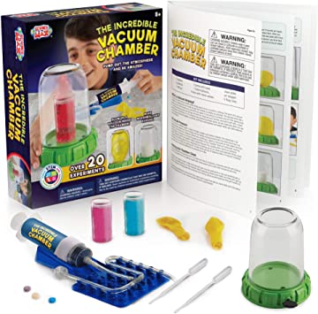 The Incredible Vacuum Chamber - DIY Science Kits for Kids with 20  Experiments - Educational Physics & Chemistry Stem Toy Set - Cultivate The Little Scientist's Skills - S Gift for Kids Ages 8-12