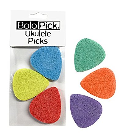 BoloPick Felt Picks, Ukulele Picks, 6 Pack Multi Color
