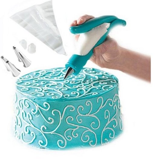 Lesirit Kitchen Pastry Cake Decorating Pen Tool Sugar Craft Decorating Set Blue