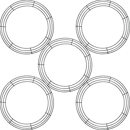 Tatuo 5 Pieces Metal Wreath Frame Ring Round DIY Macrame Floral Crafts Wire Wreath Form Christmas Decoration Door Craft(12 Inch)