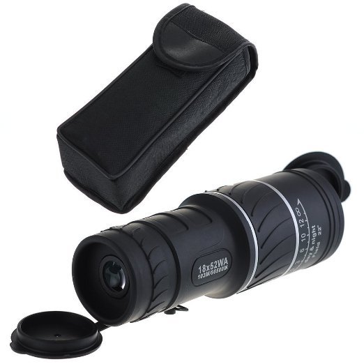 Mini Kitty Monocular Dual Focus 18 x 52mm HD Optics Telescope Zoom Green Optic Lens Armoring Monocular