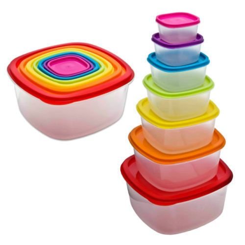 [New Release] Food Storage Containers With Lids Perfect Plastic Containers 14 Piece Set Dishwasher Safe