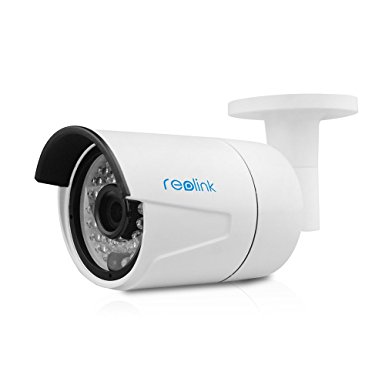 Reolink RLC410 POE IP Camera , 4MP 2560x1440 Home Surveillance POE IP Security Camera, Motion Detection , Weatherproof (Fixed Bullet)