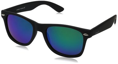 zeroUV ZV-8030f Polarized Wayfarer Sunglasses, Black, 58 mm