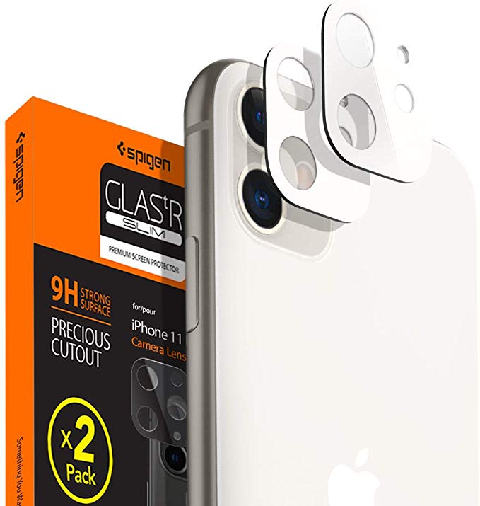 Spigen Camera Lens Screen Protector [2 Pack] designed for iPhone 11 - White