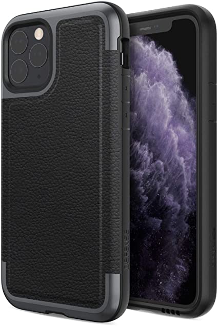 X-Doria Defense Prime, iPhone 11 Pro Case - Military Grade Drop Tested, Anodized Aluminum Frame, Luxurious Back Panel, and Polycarbonate Protective Case for Apple iPhone 11 Pro, (Black)
