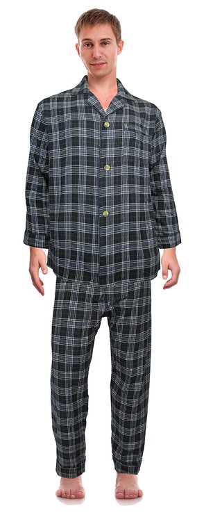 RK Classical Sleepwear Men's 100% Cotton Flannel Pajama Set,