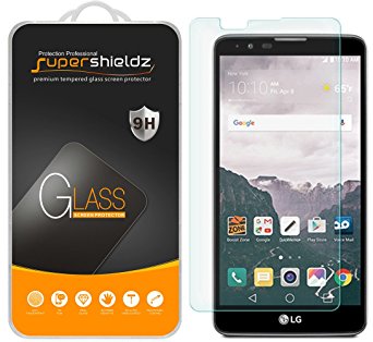 LG Stylo 2 Tempered Glass Screen Protector, Supershieldz Anti-Scratch, Anti-Fingerprint, Bubble Free, Lifetime Replacement Warranty