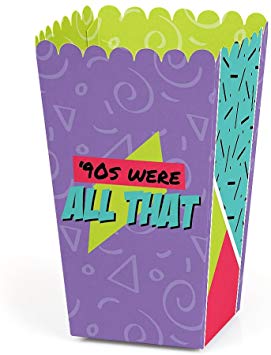 90's Throwback - 1990s Party Favor Popcorn Treat Boxes - Set of 12