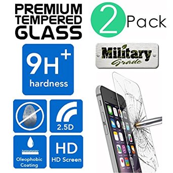 SALE Iphone 6 6S [4.7] LIMITED STOCK, 2Pack PREMIUM 9H  Tempered Glass Laser Cut Oleophobic Coating Ballistic Military Grade 2.5D Screen Protector .33mm