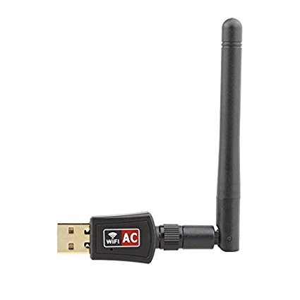 Wifi Adapter, 600Mbps Dual Band 802.11ac Antenna USB Network Adapter For Windows XP/Vista/7/8/8.1/10 (32/64bits) MAC OS