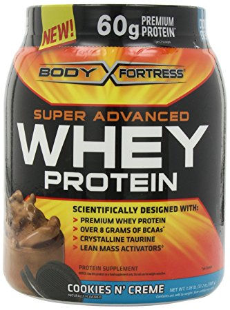 Body Fortress Super Advanced Whey Protein, Cookies 'N Cream, 1.95 Pounds