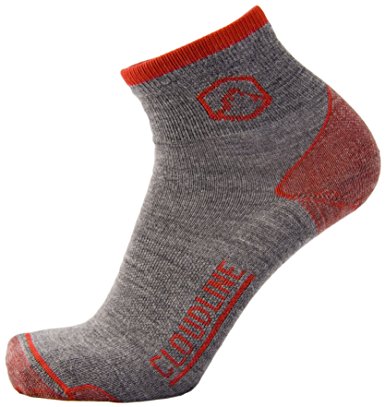 CloudLine Merino Wool 1/4 Top Running & Athletic Socks - Ultra Light- Made in US