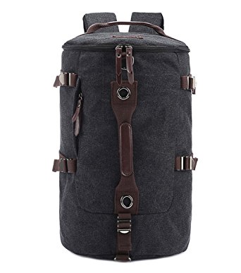 Campstoor Canvas Backpack Camping Bag Daypack School Bag Messenger Bag Shoulder Bag