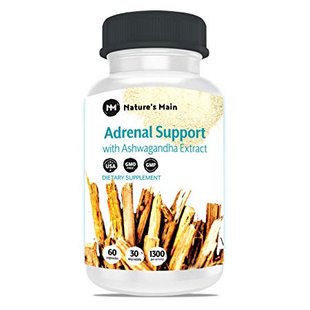Adrenal Support & Cortisol Manager ǀ Powerful Stress Relief & Adrenal Fatigue Supplement for Adrenal Health ǀ Energy Pills with Aswaghanda, Rhodiola, Ginseng & Licorice ǀ 60 Capsules