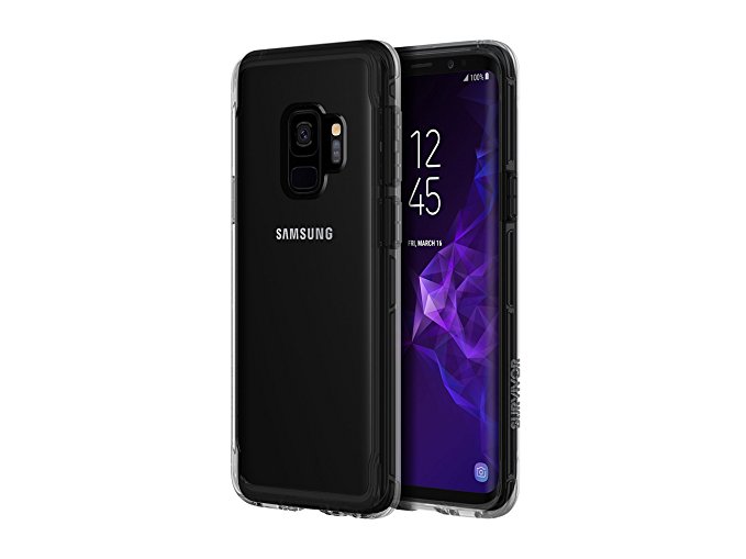 Griffin, Samsung Galaxy S9 Case, Survivor Clear, Thin Cover, Drop Protection, Qi Charge Compatible, Clear