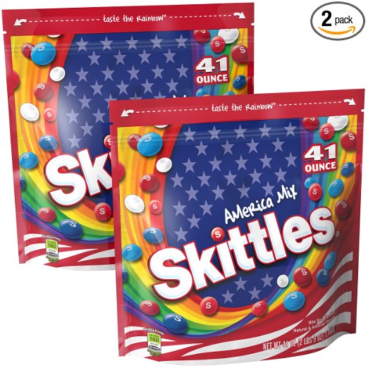 Skittles America Mix Candies, 41 Ounce (2 Bags)