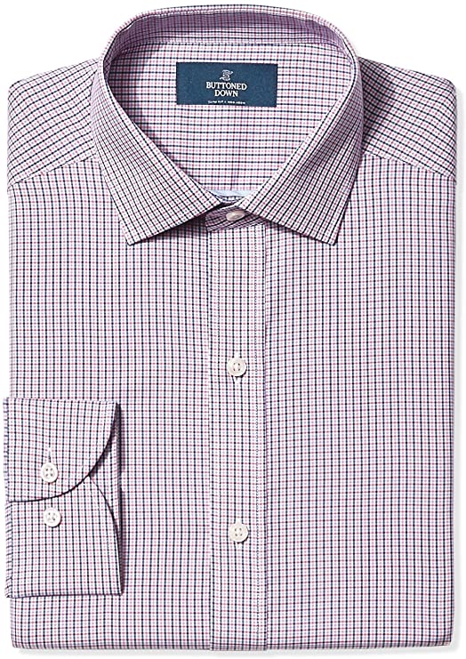 Buttoned Down Men's Slim Fit Spread Collar Pattern Dress Shirt