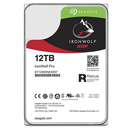 Seagate 12TB IronWolf Pro 7200RPM SATA 6Gb/s 256MB Cache 3.5-Inch NAS Hard Disk Drive (ST12000NE0007)