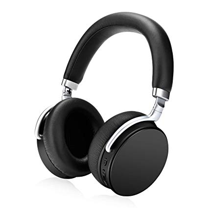 U-ROK Active Noise Cancelling Bluetooth Headphones Wrieless Earphones Over Ear Foldable Headset with Powerful Bass (40mm Drivers, 24 Hours Playtime, CVC 6.0 Noise-Cancelling Built-in Mic, aptX)