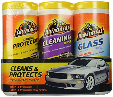 Armor All Auto Care Cleaning Wipes, 75 Count