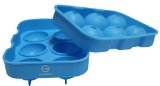 ECOSENS  Silicone Ice Ball Tray  Sphere Ice Molds  Ice Ball Maker  Make 6 x 2 inch - 45cm Round Ice Balls Blue