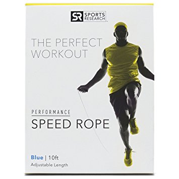 Sweet Sweat Speed Jump Rope - The ONLY adjustable cable rope with duel ball bearing handles | Great for CrossFit Double Unders and Speed Training - Includes bonus Sweet Sweat Gel Sample!