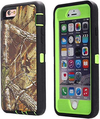 iPhone 6 Case, iPhone 6S Case [Heavy Duty] AICase Tough 3 in 1 Rugged Shockproof Cover for Apple iPhone 6/6S (Tree with Belt Clip)