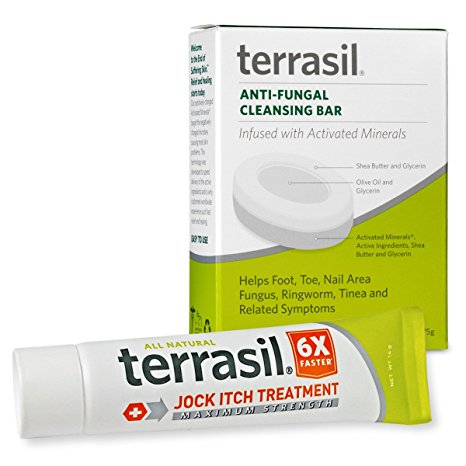 Terrasil® Jock Itch Treatment MAX, PLUS - Anti-Fungal Medicated Cleansing Bar - 6X Faster, Dr. Recommended, 100% Guaranteed, All-natural, soothing, antifungal ointment, relieves itch, irritation