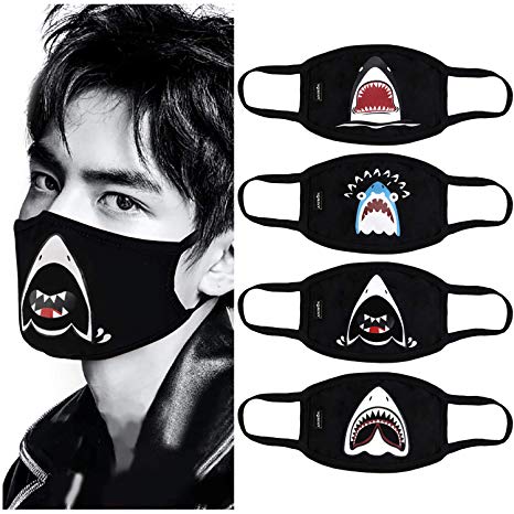 Mouth Mask,Aniwon 4 Pack Unisex Kpop Mask EXO Mask Anti-dust Cotton Face Mask for Men and Women (Combination 5)