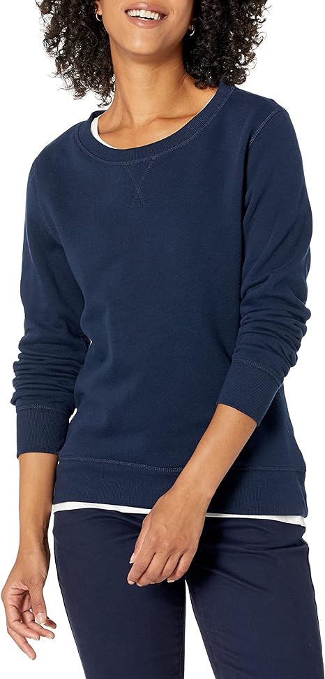 Amazon Essentials Womens French Terry Fleece Crewneck Sweatshirt