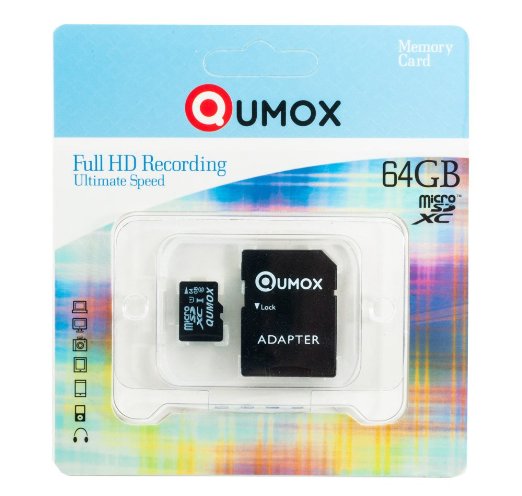 QUMOX 64GB MICRO SD SDXC MEMORY CARD CLASS 10 UHS-I Grade 1