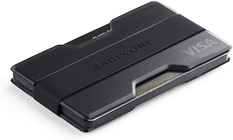 Radix One Slim Wallet (Smoke/Black) - Minimalist Ultralight Thin Polycarbonate Money Clip