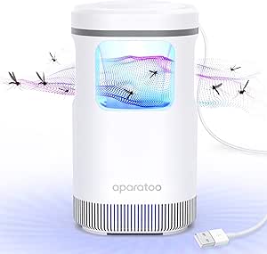 Lámpara Antimosquitos,Eléctrico Mata Mosquitos con Lámpara UV USB,180° Anti Mosquitos Lámpara para Interiores, Exteriores, Dormitorio, Cocina, Oficina