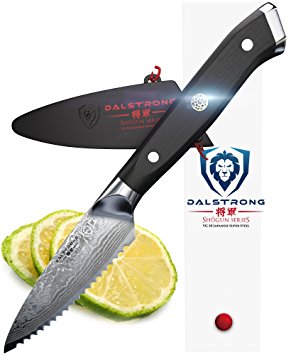 DALSTRONG Serrated Paring Knife - Shogun Series - VG10 - 3.5" - Sheath