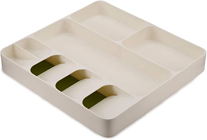 Joseph Joseph 85128 DrawerStore Kitchen Drawer Organizer Tray for Cutlery Utensil and Gadgets, White