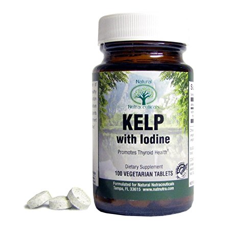 Natural Nutra Kelp Iodine Supplement, North Atlantic Sourced Seaweed Extract, 225 mcg, 100 Tablets