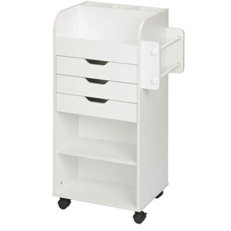 Honey-Can-Do CRT-06346 Rolling Craft Storage Cart with 3-Drawers, White, 19.13L x 33.62H, 19.13" x 33.62",