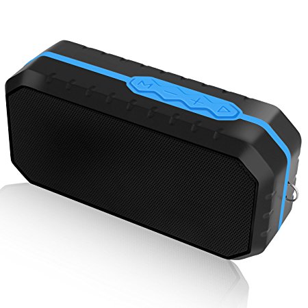 Fetta Portable Bluetooth Speaker, Wireless Waterproof Shockproof Speaker with Build-in Microphone for iPhone, iPad, Samsung and Other Bluetooth Devices (Blue   Black)