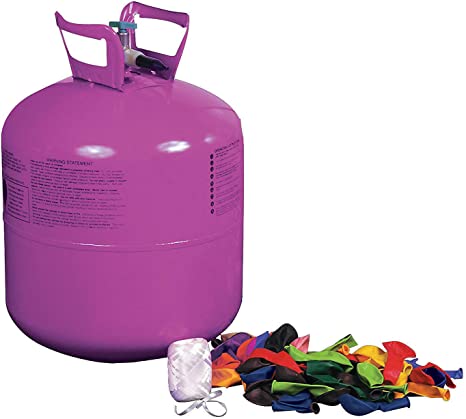 Helium Tank Kit for Party (includes balloons and ribbon)