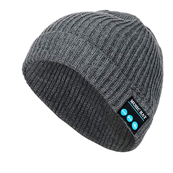 PRETTYGARDEN Wireless Music Beanie Hat Cap Built-in Stereo Speakers for Winter Sports Fitness Casual Activities
