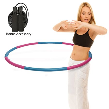 Toneseas Workout Equipment,Hula Hoops Weighted for Exercise Adults|Fitness Dancing Sport Exercise Hoop|Perfect Weight Loss Equipment|2.16LB(Dia.37) Large|Easy,Funny Way to Spin