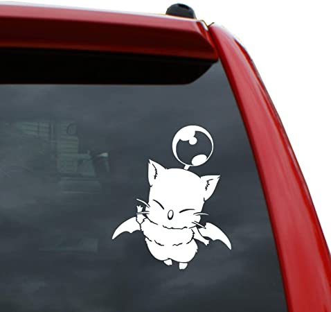 Black Heart Decals & More Moogle Vinyl Decal Sticker | Color: White | 5" Tall