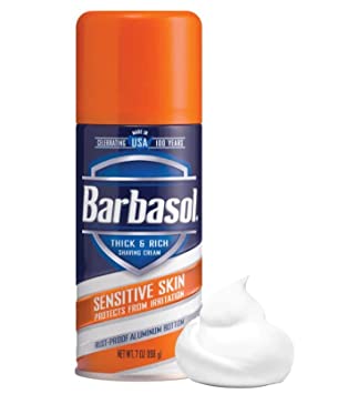 Barbasol Shave Cream 7 Ounce (Sensitive Skin, Pack of 3)