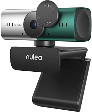 Nulea AutoFocus 1080p Webcam with Stereo Microphone, Privacy Cover, FHD USB Web Camera, 1080p/30fps Live Streaming Camera Compatible with Skype, Zoom, FaceTime, Hangouts, PC/Mac/Laptop/MacBook/Tablet