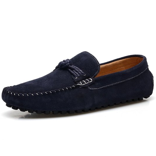 Enllerviid Men's Buckle Casual Suede Loafers Shoes